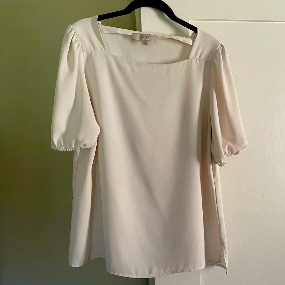 Loft short sleeve blouse, size M